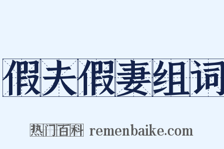 假夫假妻组词是什么意思的图片
